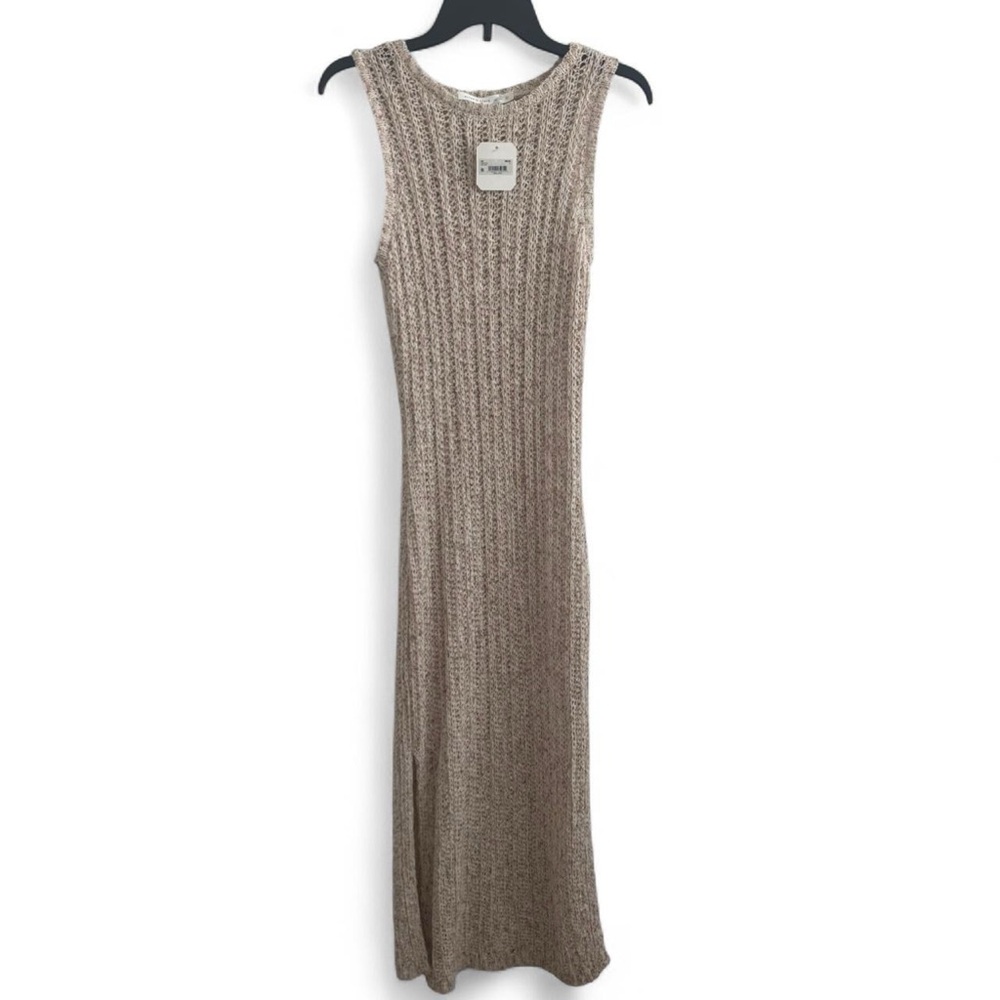SOLD ON DEPOP 
Altar'd State Knit Cream Maxi Dress